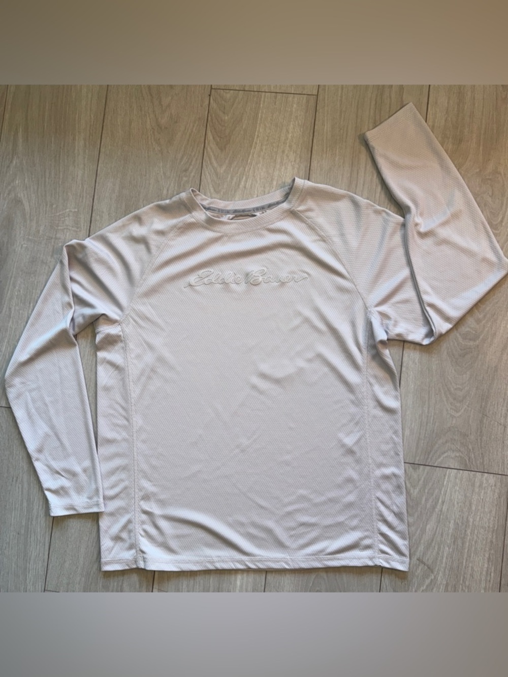 Eddie Bauer Swim Rash Guard Men L Gray Long Sleeve Sun Shirt Beach Swim Shirt